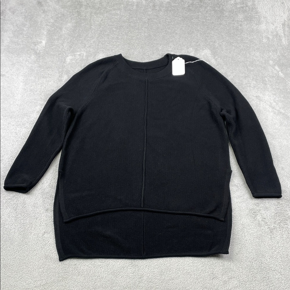 NEW Known Supply S/M Organic Cotton Solstice Black Knit Tunic Sweater